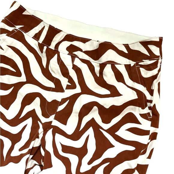 SPANX On-the-go Animal Printed Slim Straight Leg Pants Size Small Brown Zebra - Picture 6 of 9
